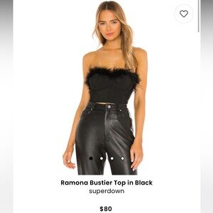 Ramona Bustier Superdown Feather Top